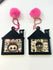 Monster House Shaped Keychain | Cute Character Bag Charm | Kawaii Gift - Pip & Purlie