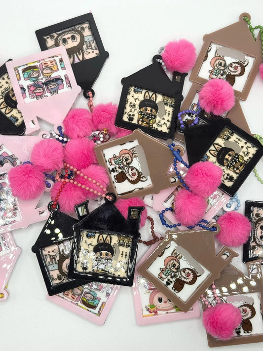 Monster House Shaped Keychain | Cute Character Bag Charm | Kawaii Gift - Pip & Purlie