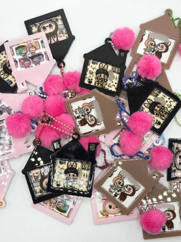 Monster House Shaped Keychain | Cute Character Bag Charm | Kawaii Gift - Pip & Purlie