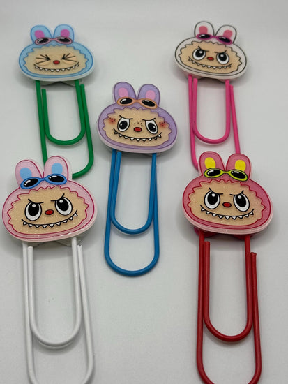 Monster Jumbo Paper Clips: Colorful Resin Charms - Pip & Purlie