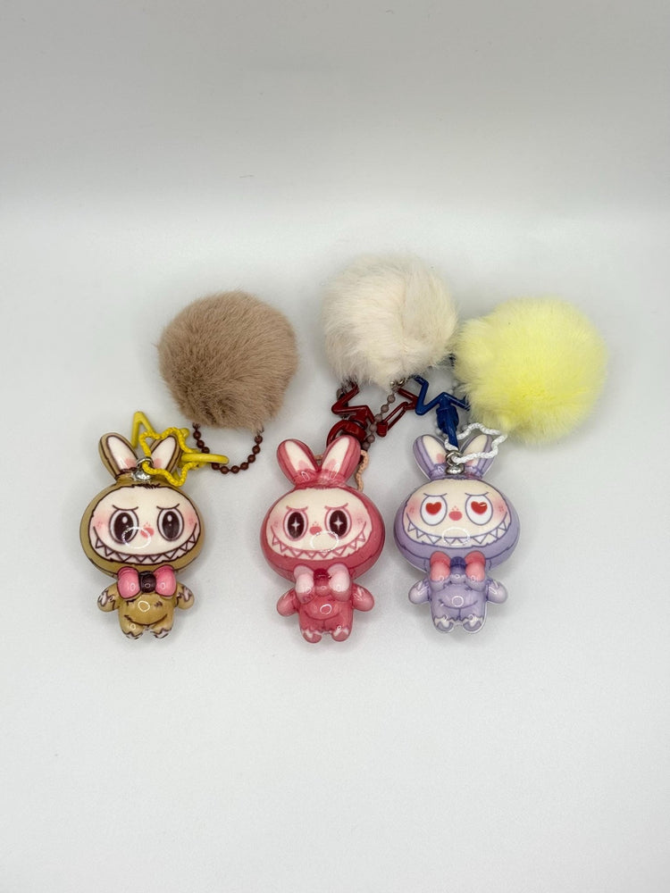 Monster Keychain with Light: Kawaii Key Ring - Pip & Purlie