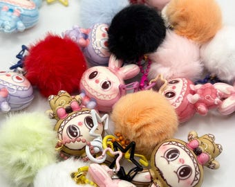 Monster Keychain with Light: Kawaii Key Ring - Pip & Purlie