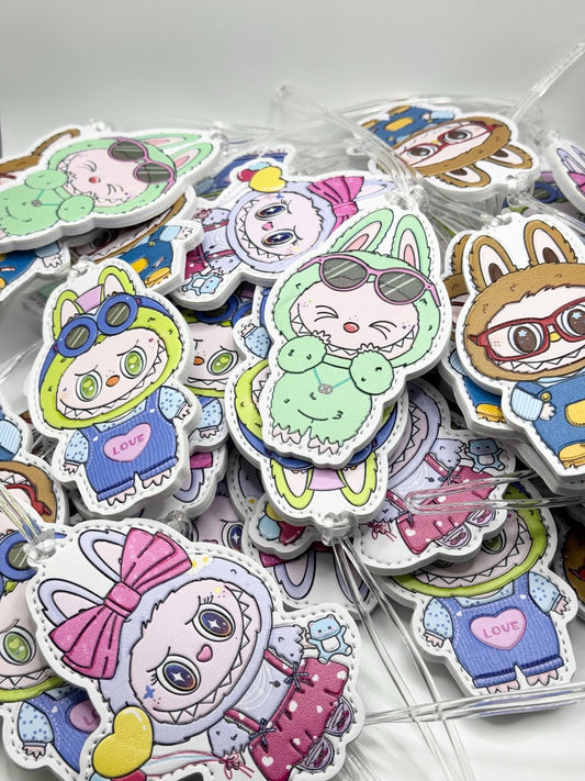 Monster Luggage Tag: Personalized Travel Monogram, 5x2 Inches - Pip & Purlie