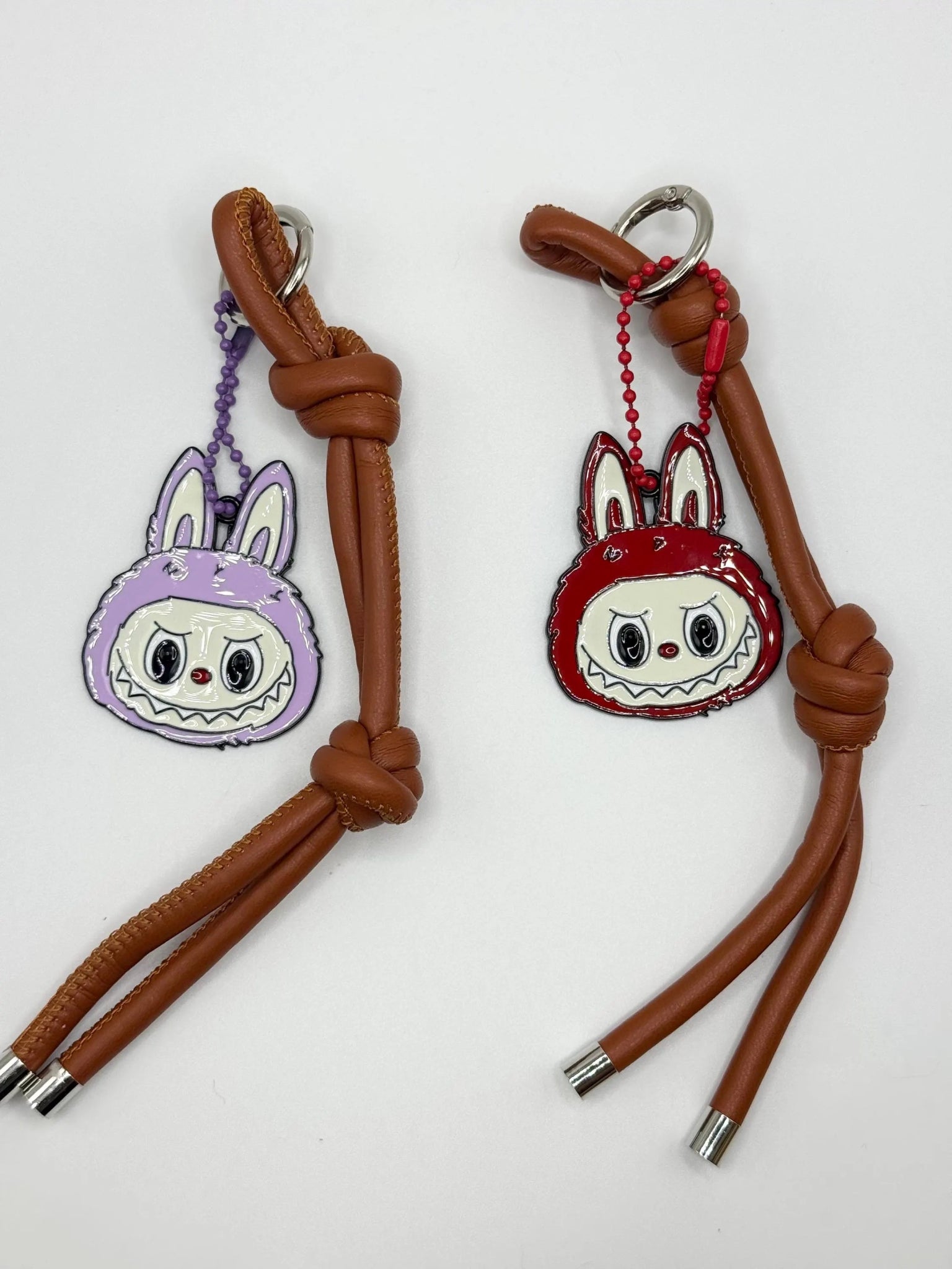 Monster Metal Head Bag Charm – Faux Leather Cord Accessory - Pip & Purlie