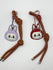 Monster Metal Head Bag Charm – Faux Leather Cord Accessory - Pip & Purlie