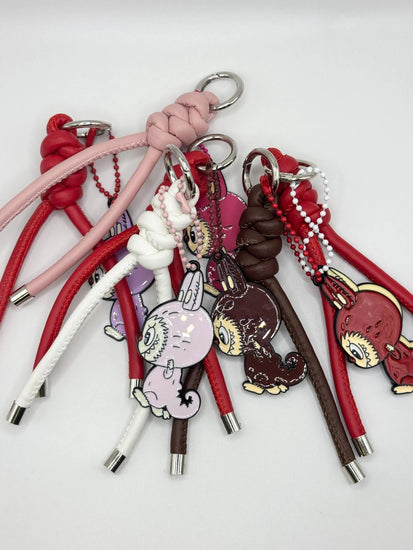 Monster Metal Side Full Body Bag Charm – Faux Leather Cord Accessory - Pip & Purlie