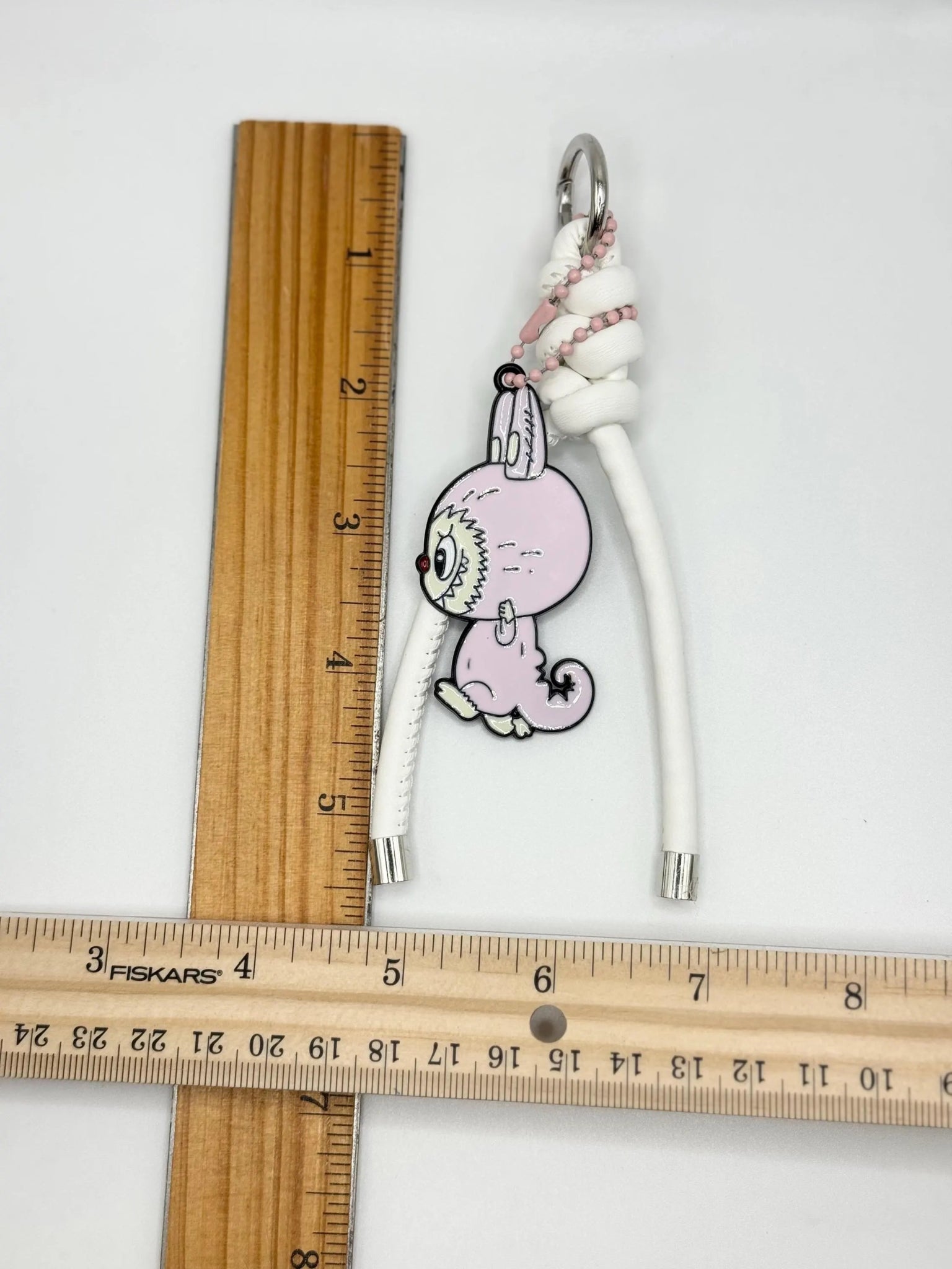 Monster Metal Side Full Body Bag Charm – Faux Leather Cord Accessory - Pip & Purlie