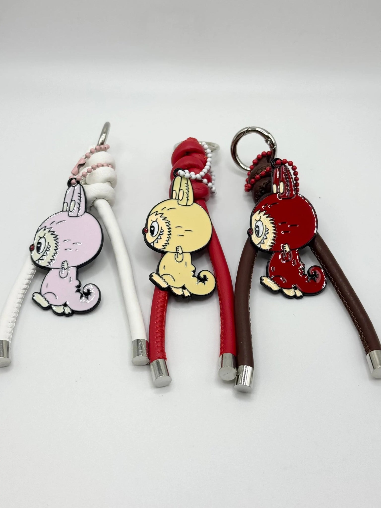 Monster Metal Side Full Body Bag Charm – Faux Leather Cord Accessory - Pip & Purlie