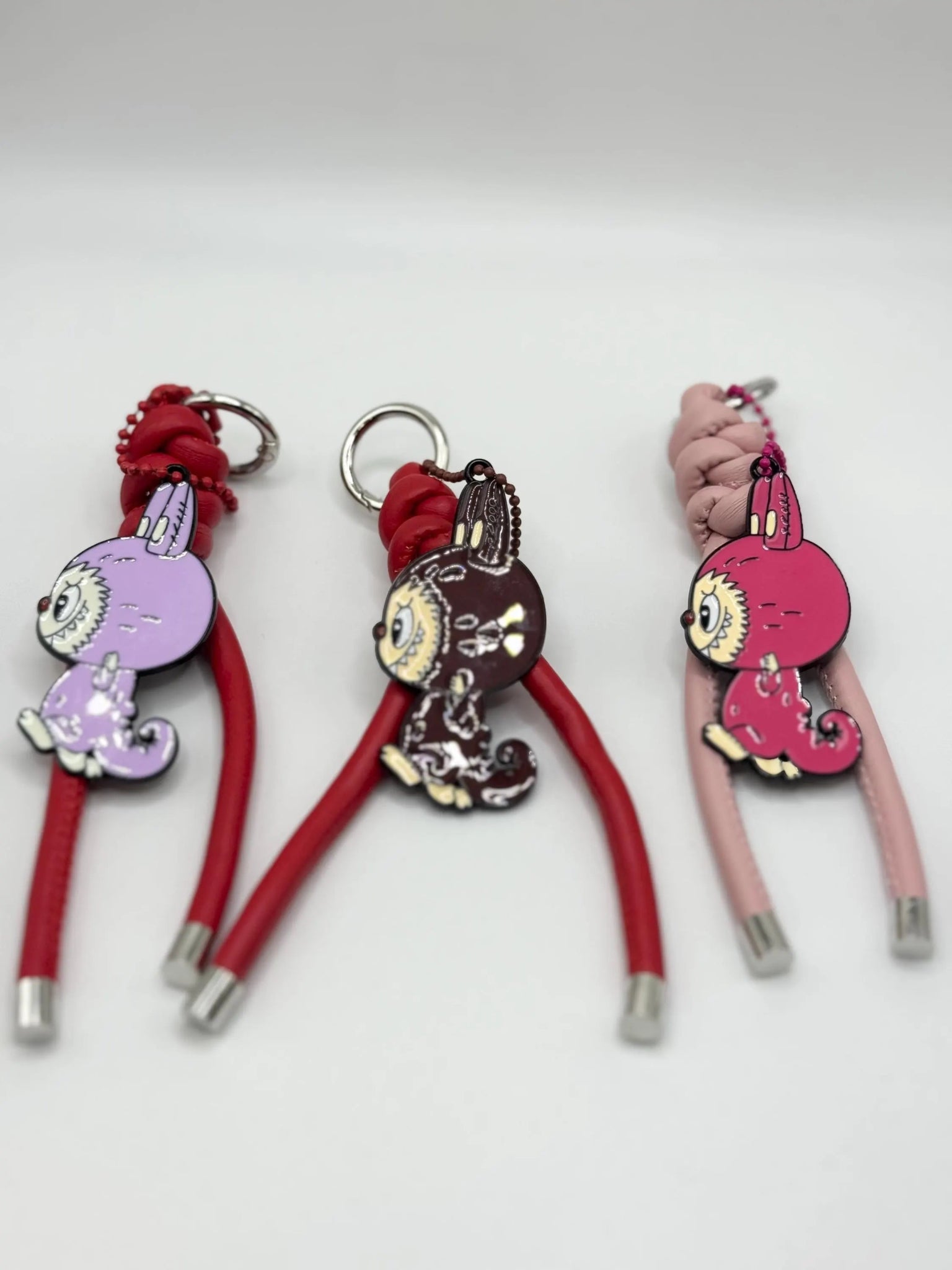 Monster Metal Side Full Body Bag Charm – Faux Leather Cord Accessory - Pip & Purlie