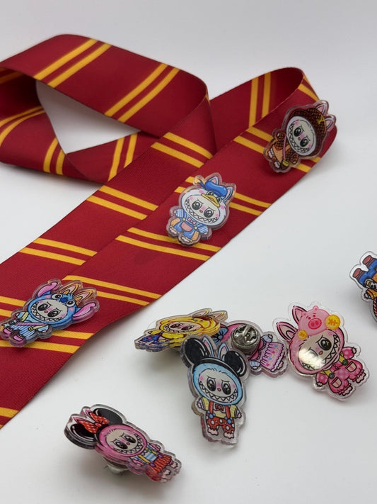 Monster Pins – Set of 3 Cute Acrylic Pins for Lanyards, Hats, Backpacks - Pip & Purlie
