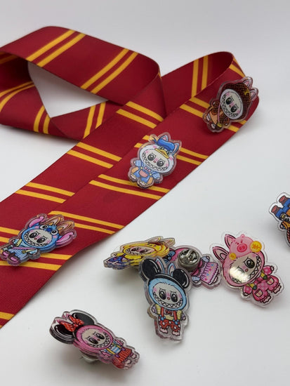Monster Pins – Set of 3 Cute Acrylic Pins for Lanyards, Hats, Backpacks - Pip & Purlie