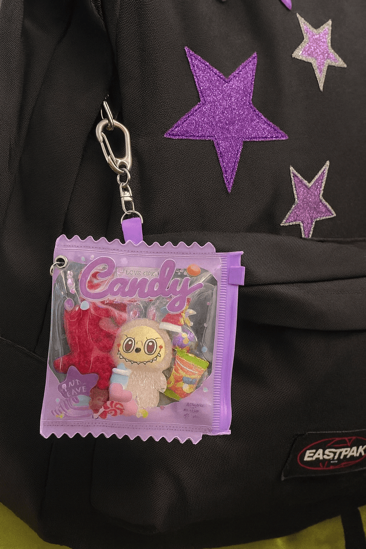 Monster Refillable Snack Bag Keychain: Surprise Treats Inside! - Pip & Purlie