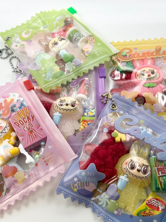 Monster Refillable Snack Bag Keychain: Surprise Treats Inside! - Pip & Purlie