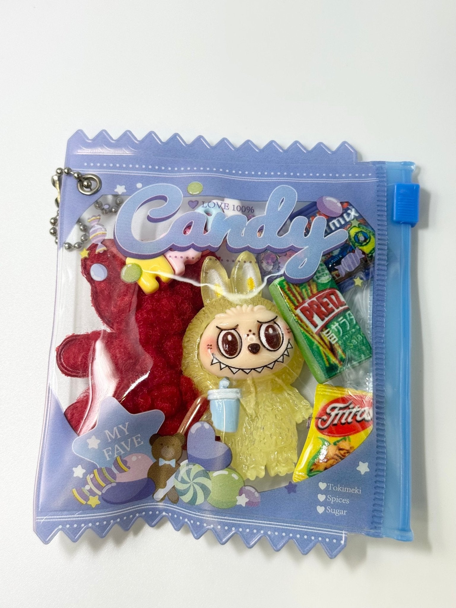 Monster Refillable Snack Bag Keychain: Surprise Treats Inside! - Pip & Purlie