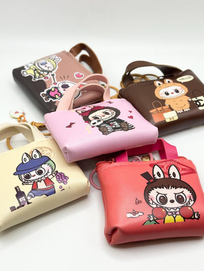 Monster Vegan Leather Coin Earphone Lip Balm AirPods Purse Keychain - Pip & Purlie