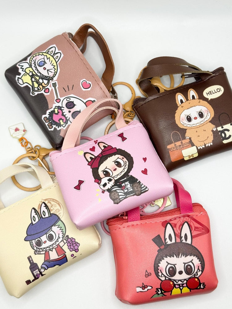 Monster Vegan Leather Coin Earphone Lip Balm AirPods Purse Keychain - Pip & Purlie