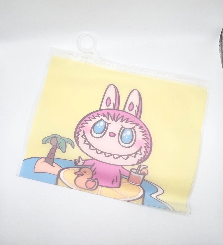 Monster Zip Bag 5x7 | Bright Print Front & Clear Back Pouch - Pip & Purlie