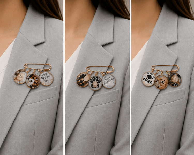 Personalized Memory Charm Pin ✨ - Pip & Purlie