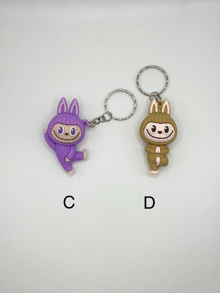 Yoga Monster Keychain: Kawaii Key Ring - Pip & Purlie