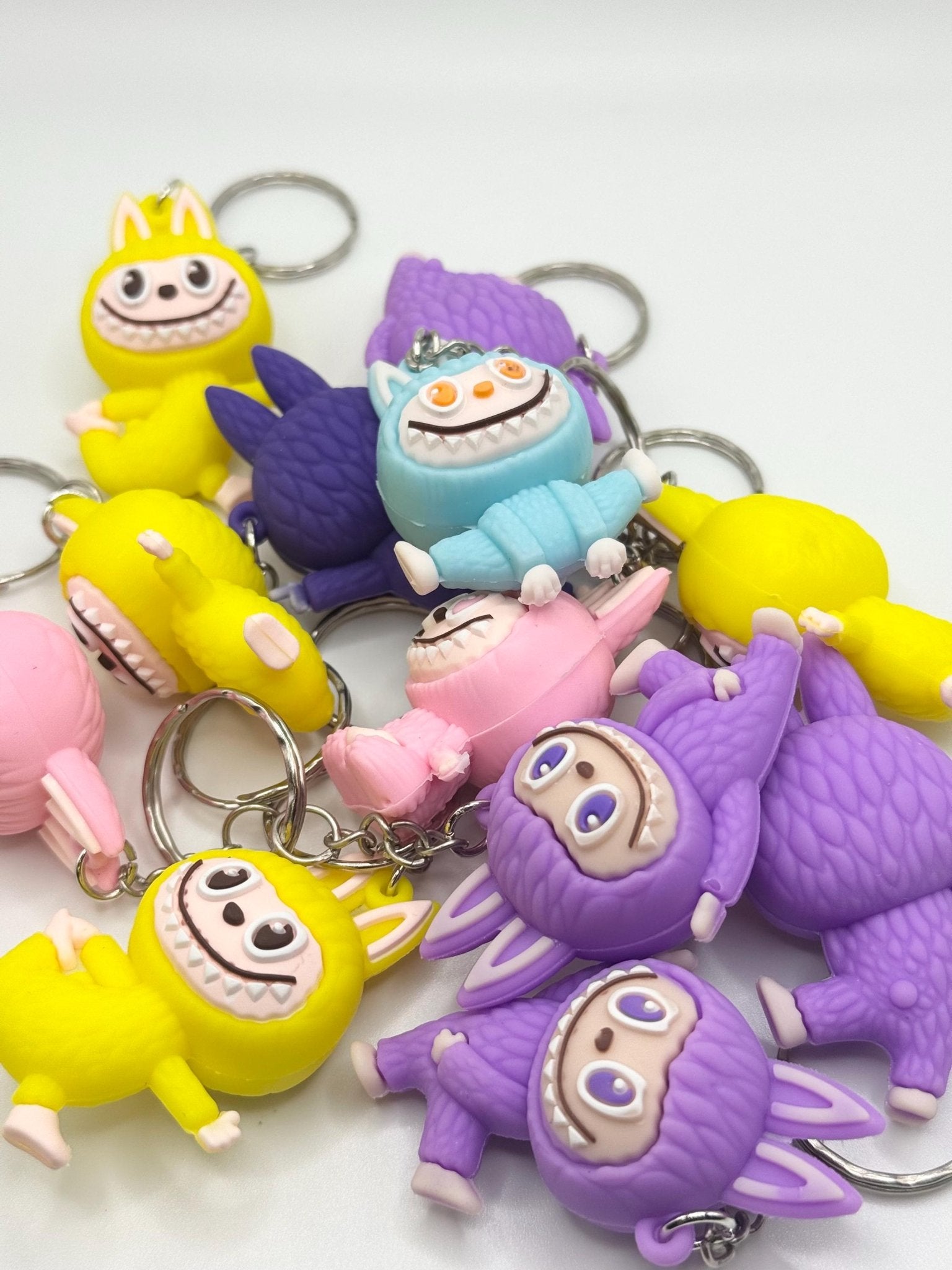 Yoga Monster Keychain: Kawaii Key Ring - Pip & Purlie